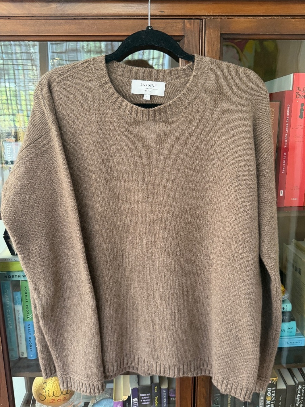 La Ligne Val Cashmere Crew Sweater - Dark Tan - Size S